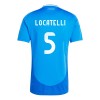 Koszulka Włochy Manuel Locatelli 5 Domowe Euro 2024 Koszulki Piłkarskie Krótki Rękaw